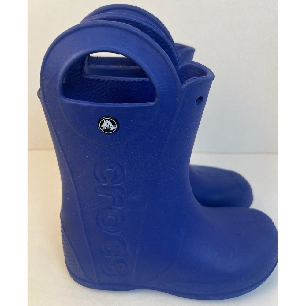 Crocs Blue Pull On Waterproof Lightweight Boots Size J2